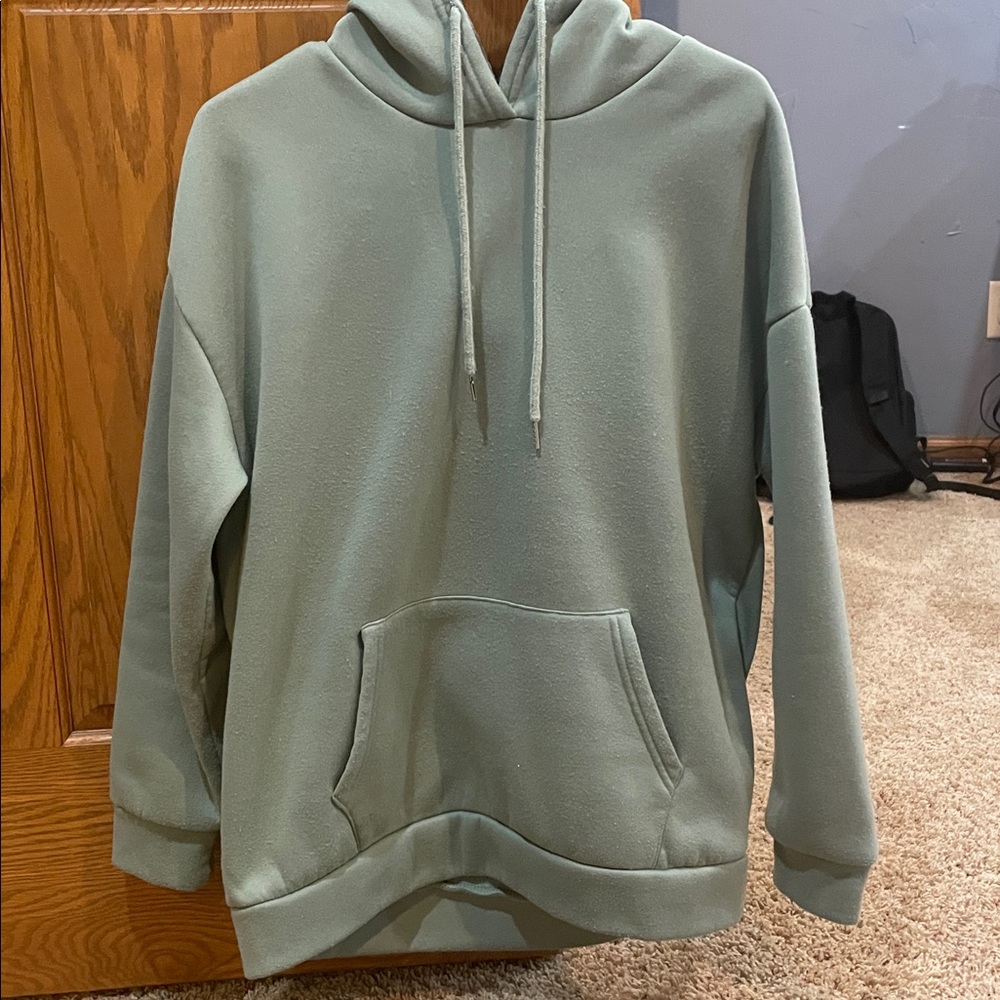 SHEIN Green Hoodie Sweater